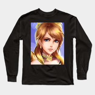 anime blonde hair manga charcter Long Sleeve T-Shirt